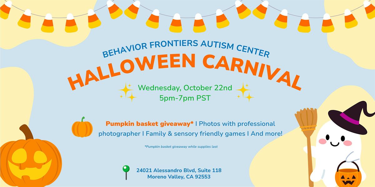 Behavior Frontiers Halloween Carnival – Moreno Valley!, 22 October | Event in Moreno Valley | AllEvents
