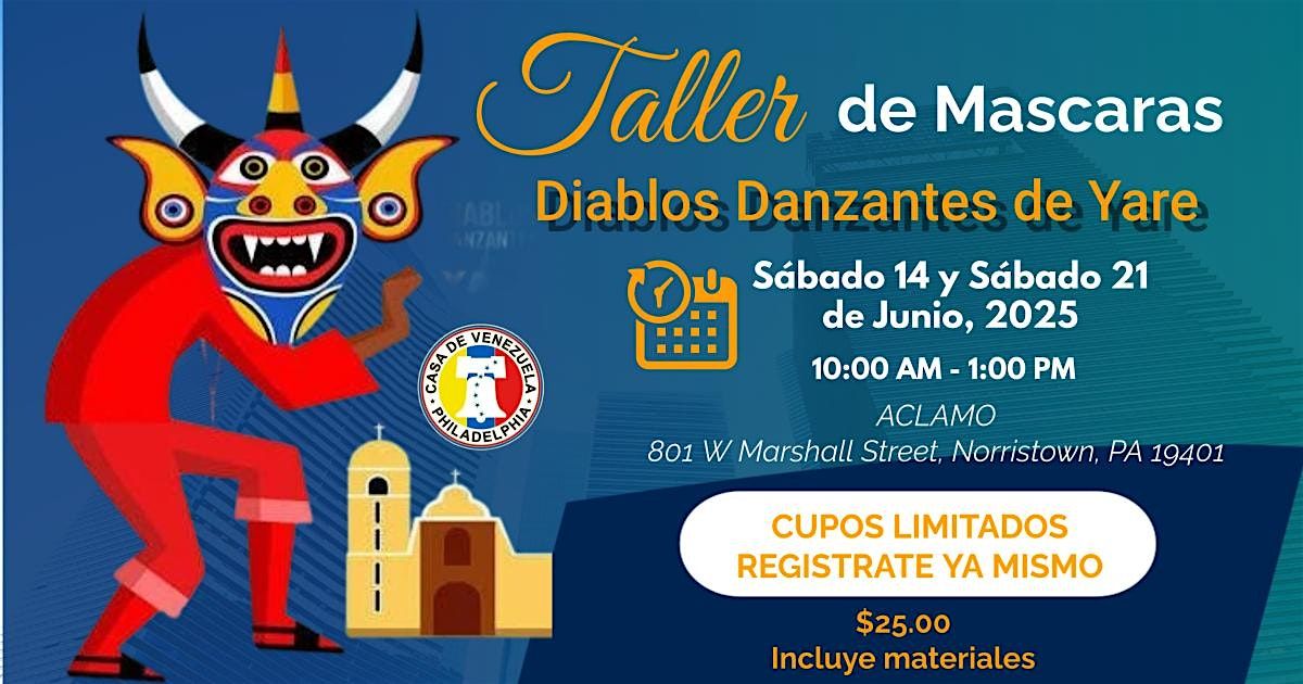 Taller de Manualidades - Mascaras Diablos Danzantes de Yare | Craft Worksho, 14 June | Event in Norristown