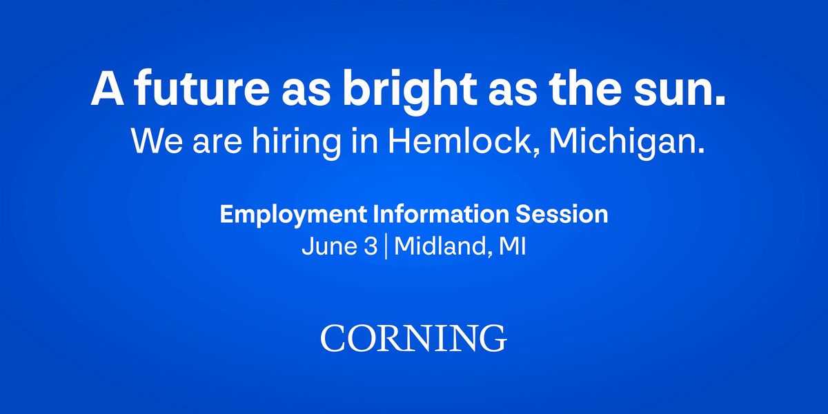 Copy of Corning Production Associate Information Session, 3 June | Event in Midland | AllEvents