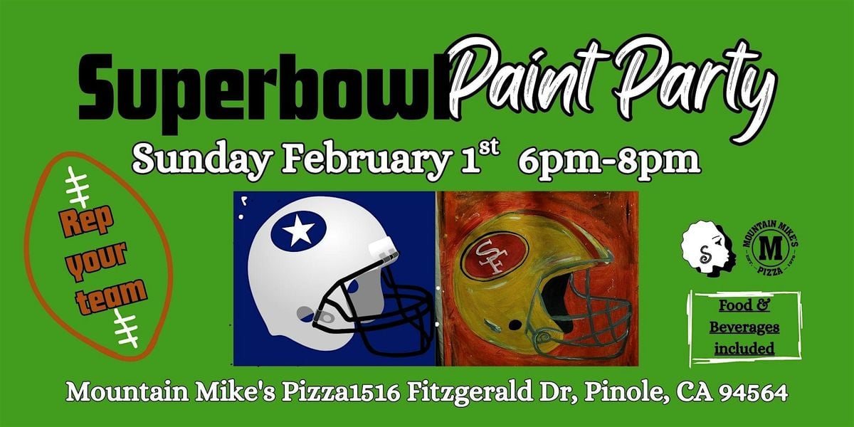 Superbowl Paint Party, 1 February | Event in Pinole | AllEvents