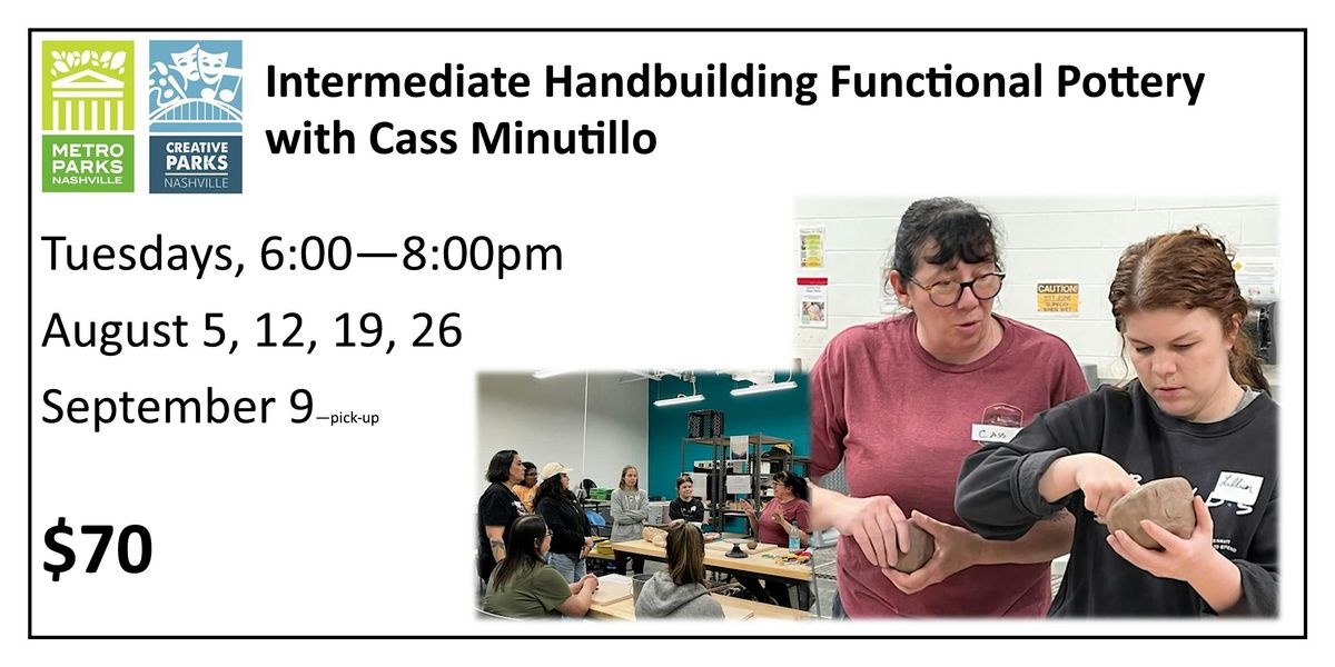 Intermediate Handbuilding Functional Pottery, 5 August | Event in Nashville | AllEvents