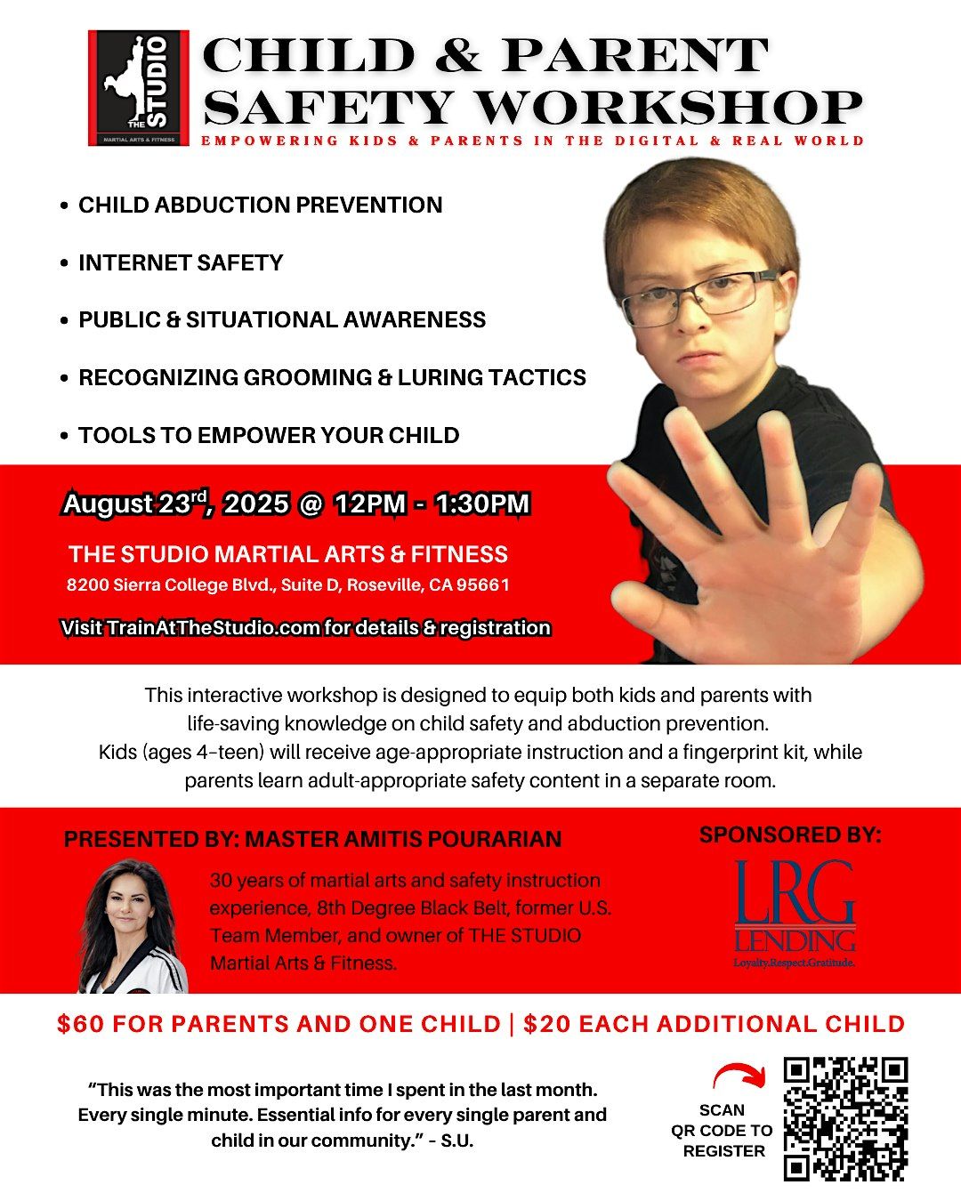 Child & Parent Safety Workshop, 23 August | Event in Roseville | AllEvents