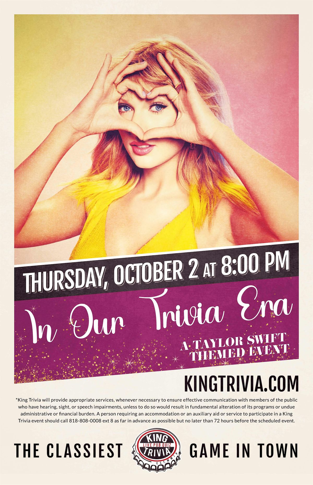 Taylor Swift Trivia Night at Buttermilk & Bourbon, 2 October | Event in Watertown | AllEvents