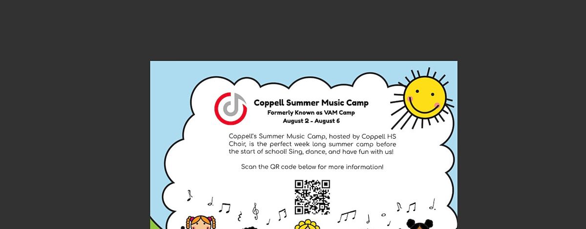 Coppell Summer Music Camp Formerly Known As Vam Camp 2021 Cottonwood Creek Elementary School Coppell August 2 To August 6 Allevents In