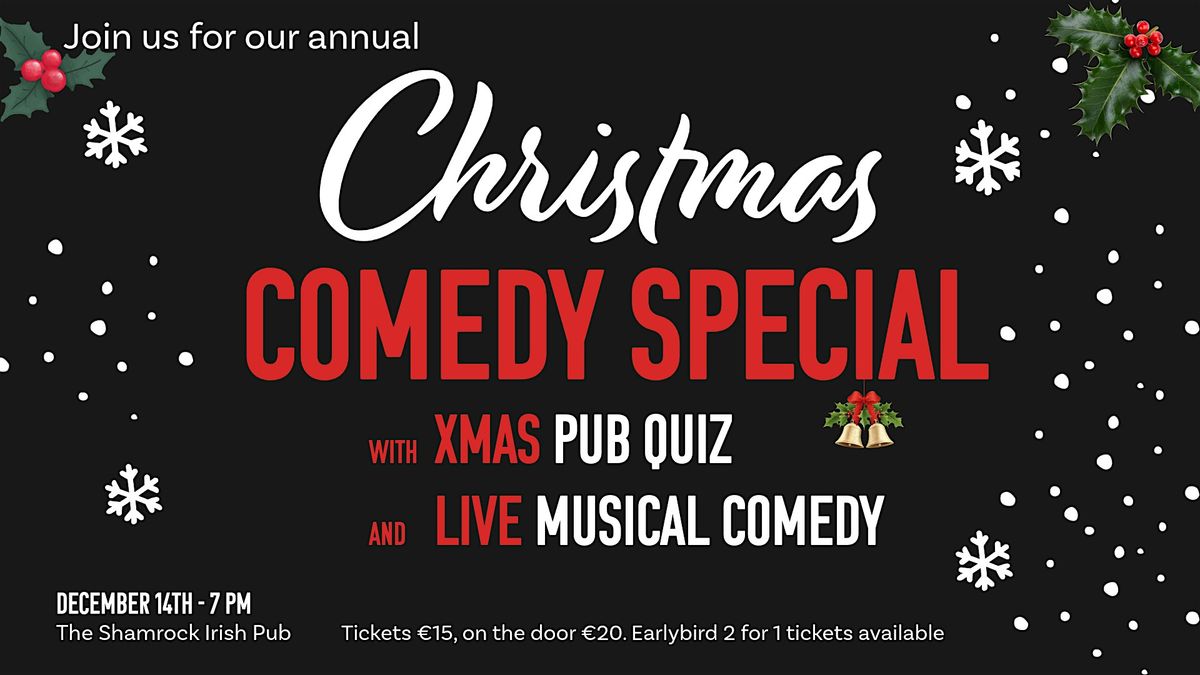 English Comedy Christmas Special! Standup, Live Musical Comedy and Pub Quiz, 14 December | Event in München