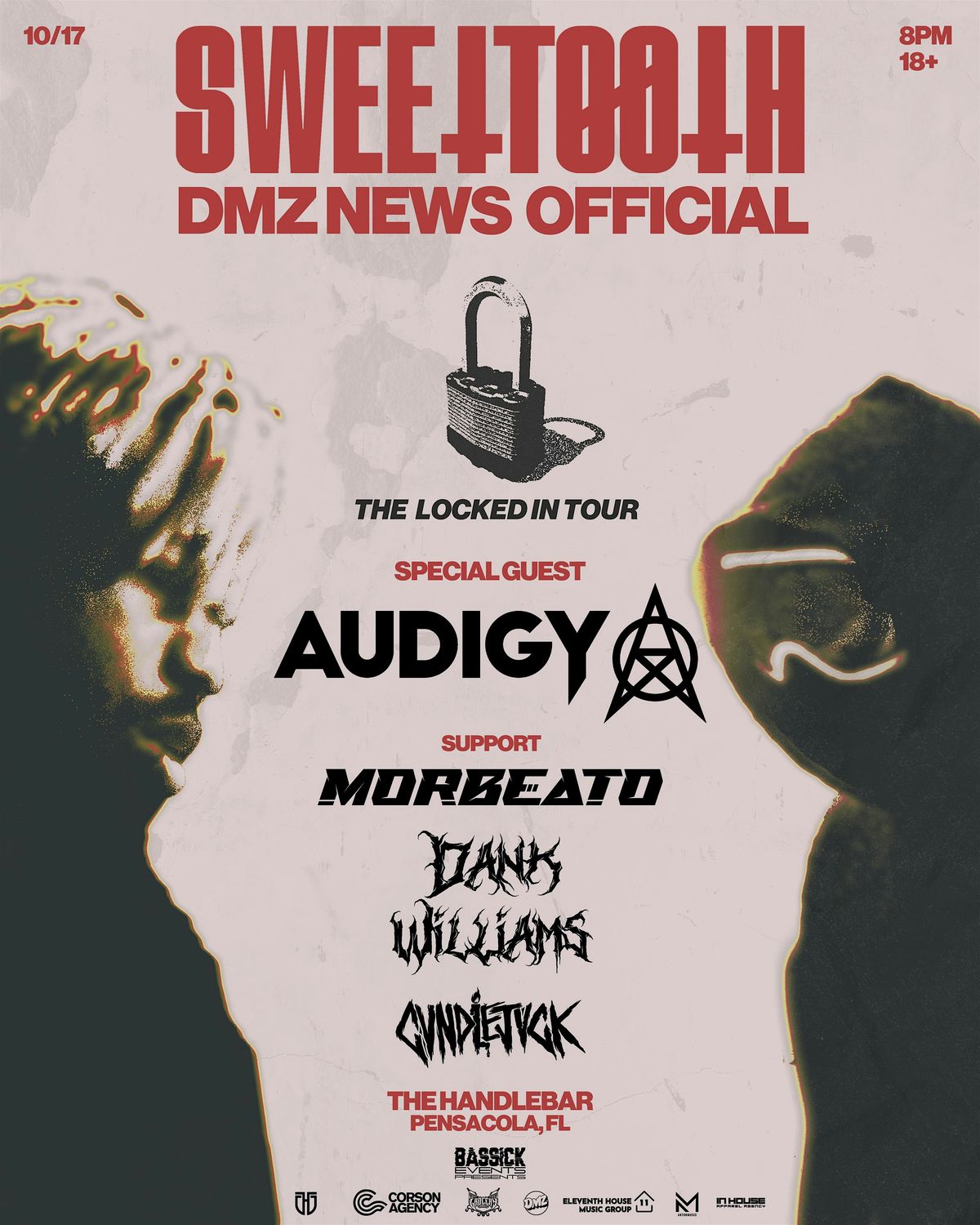 Bassick Events Presents: SWEETTOOTH & DMZ OFFICIAL: The Locked In Tour!, 17 October | Event in Pensacola