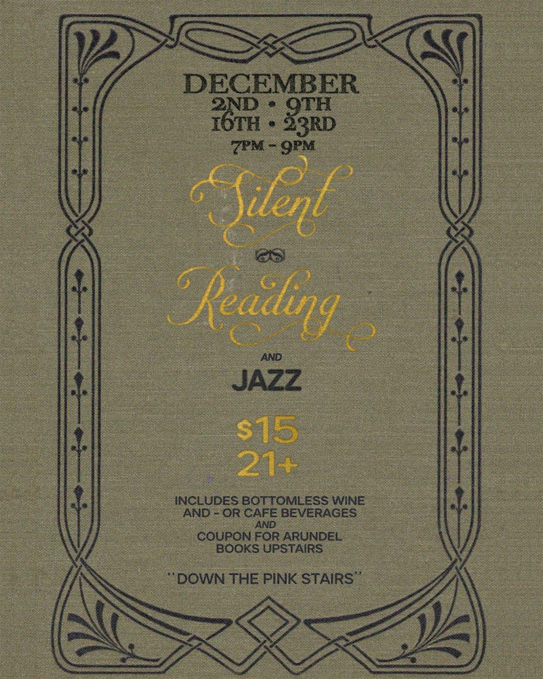 SILENT READING & JAZZ: wine bar & coffee, 9 December | Event in Seattle | AllEvents