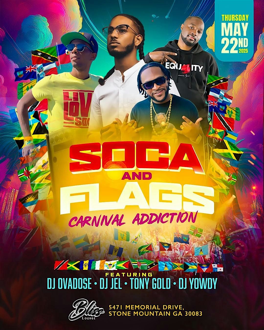 Soca & Flags - Carnival Addiction, 22 May | Event in Stone Mountain | AllEvents