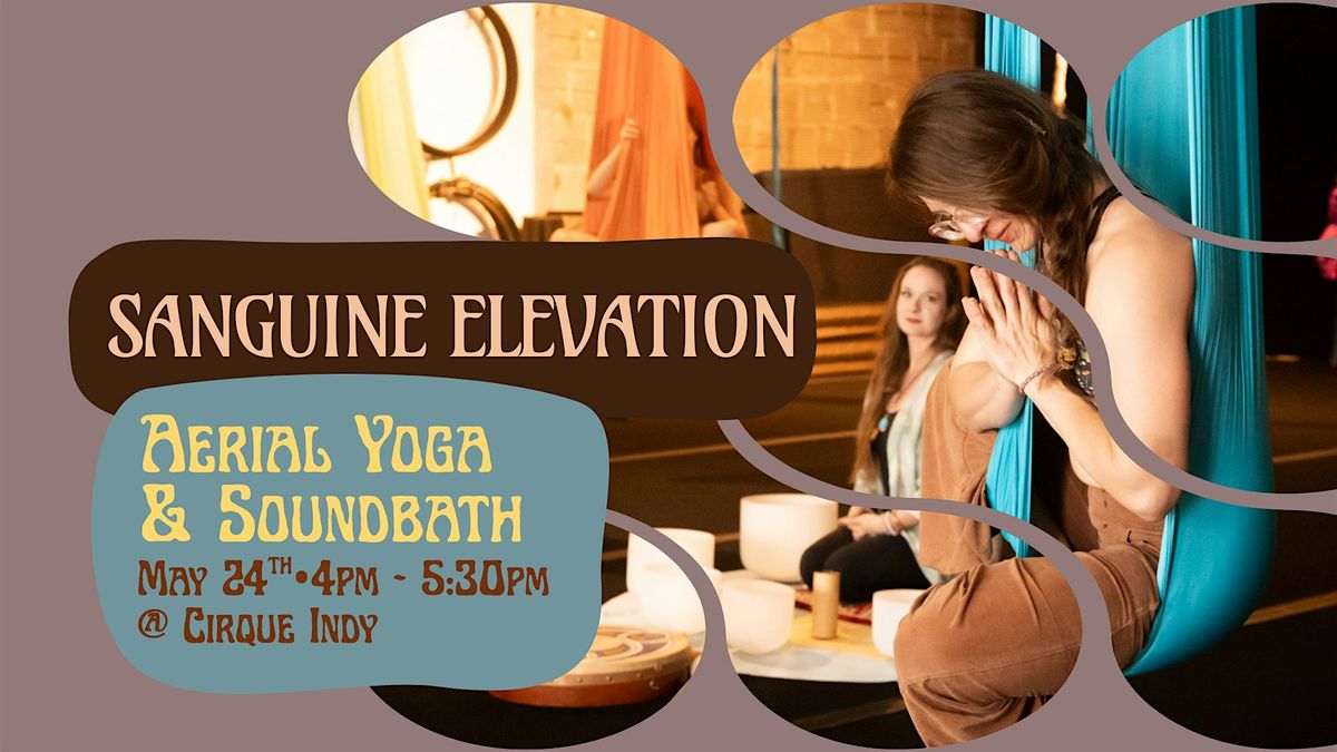Sanguine Elevation: Aerial Yoga & Soundbath, 24 May | Event in Indianapolis | AllEvents