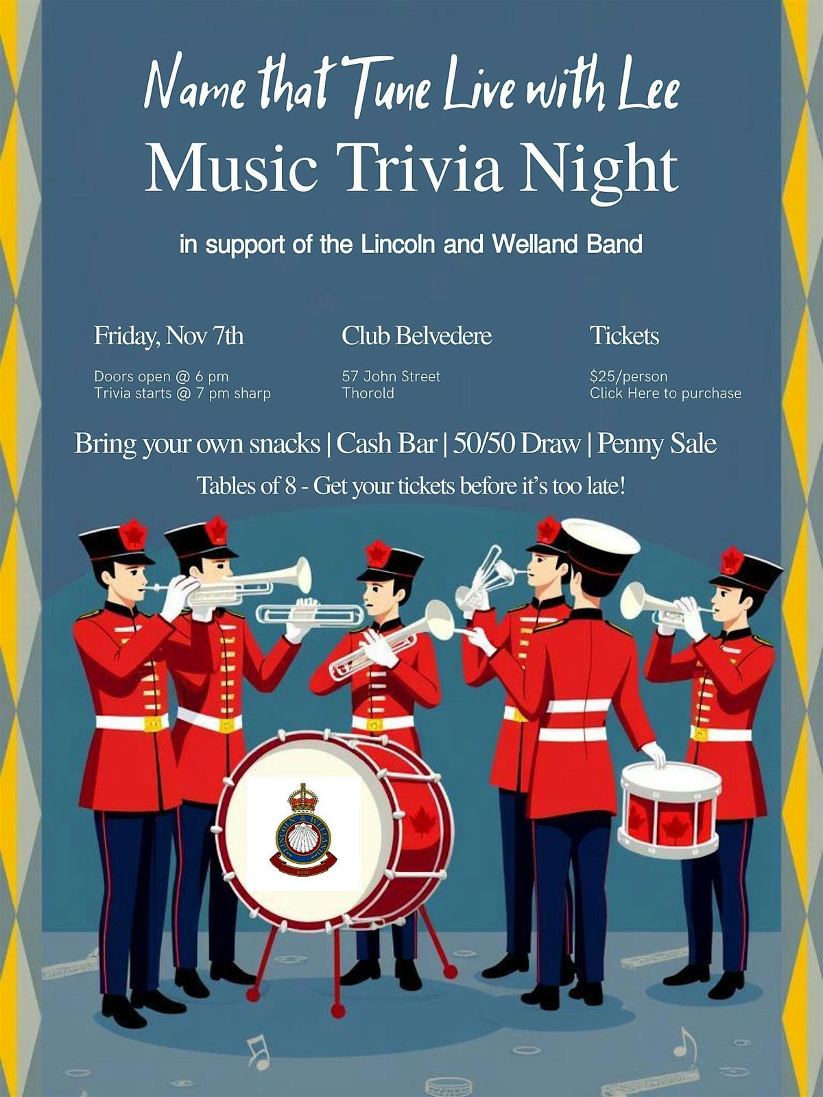 Niagara's Name That Tune with Lee - A Music Trivia Fundraiser, 7 November | Event in Thorold | AllEvents