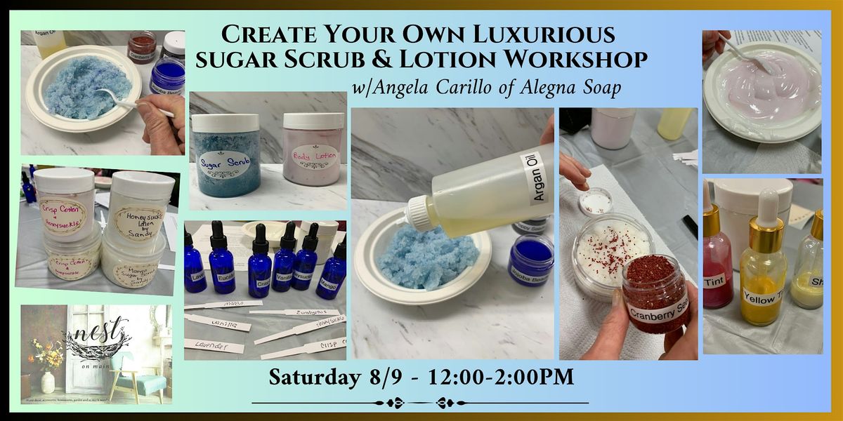 Create Your Own Luxurious Sugar Scrub & Lotion Workshop with Angela, 9 August | Event in Northport | AllEvents
