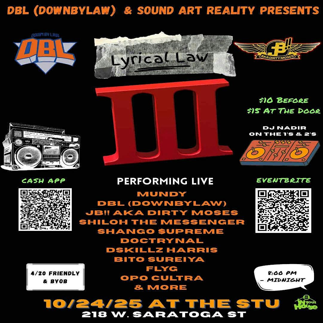 DBL & SAR Presents: Lyrical Law III, 24 October | Event in Baltimore | AllEvents