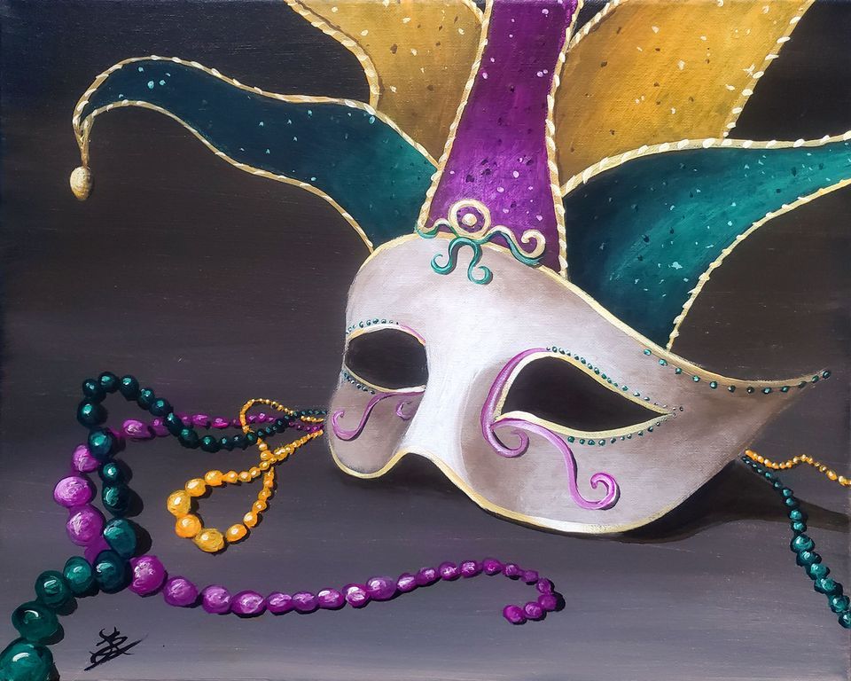 Adult Mardis Gras Mask Paint & Sip Feb 17th 6pm8pm, Moe's Paint and