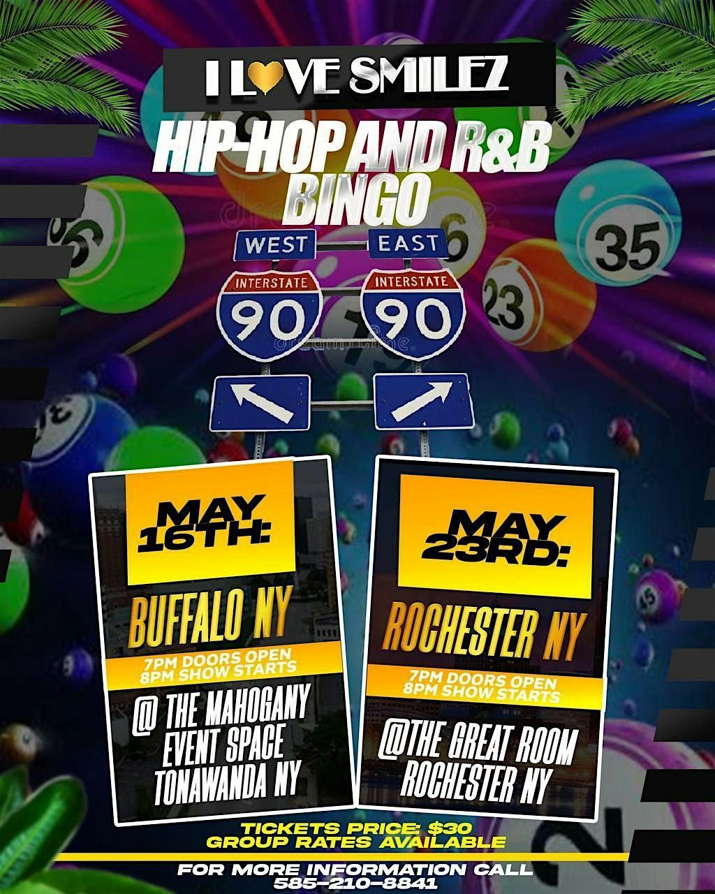 I love Smilez Hip- Hop and  R&B Bingo, 23 May | Event in Rochester | AllEvents