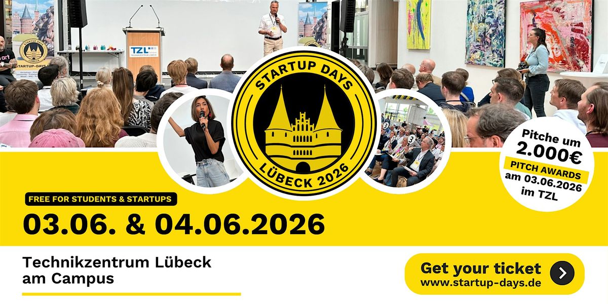 StartUp Days Lübeck 2026, 3 June | Event in Lübeck | AllEvents