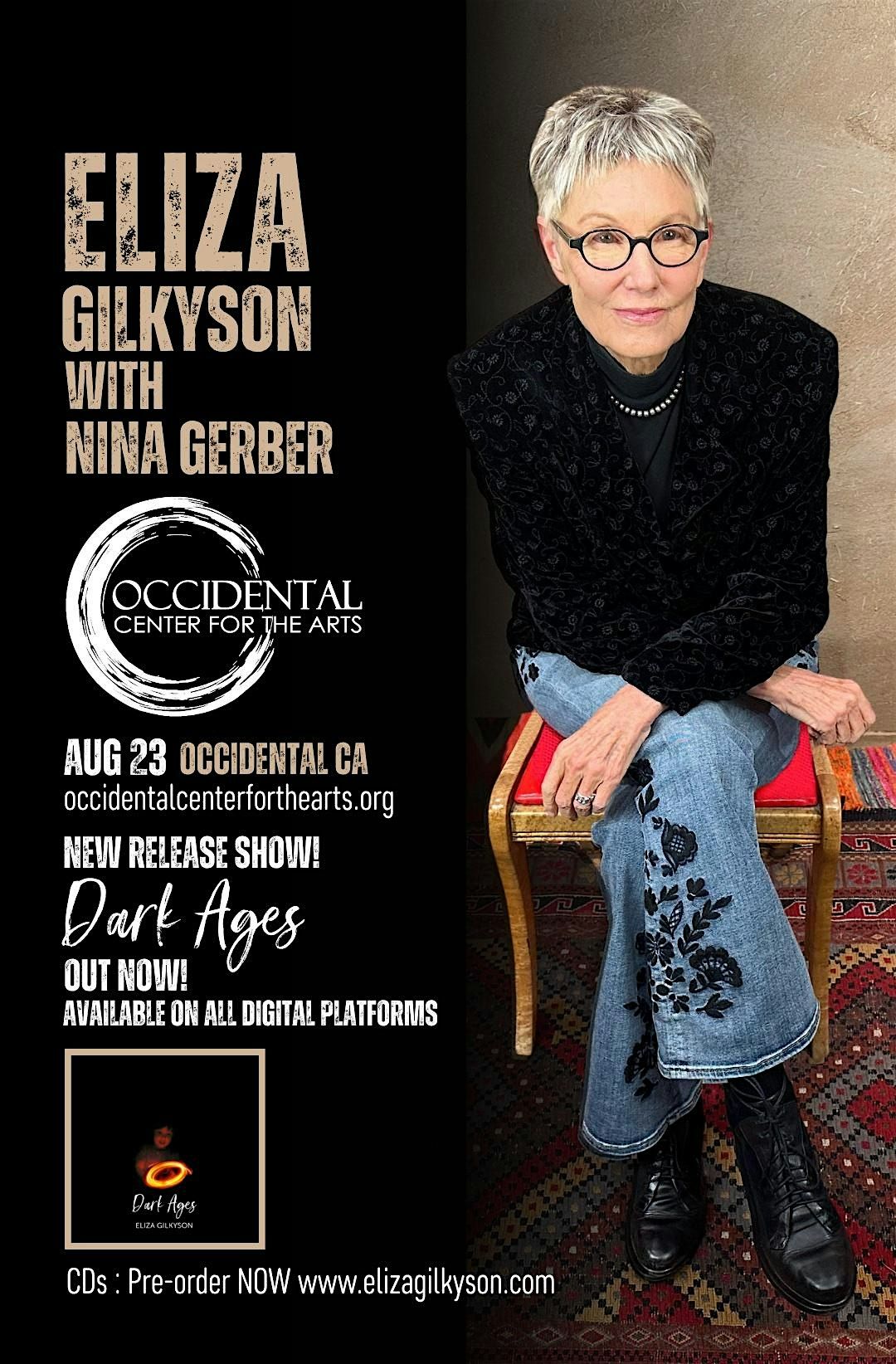 Eliza Gilkyson with Nina Gerber in Occidental, 23 August | Event in Occidental | AllEvents