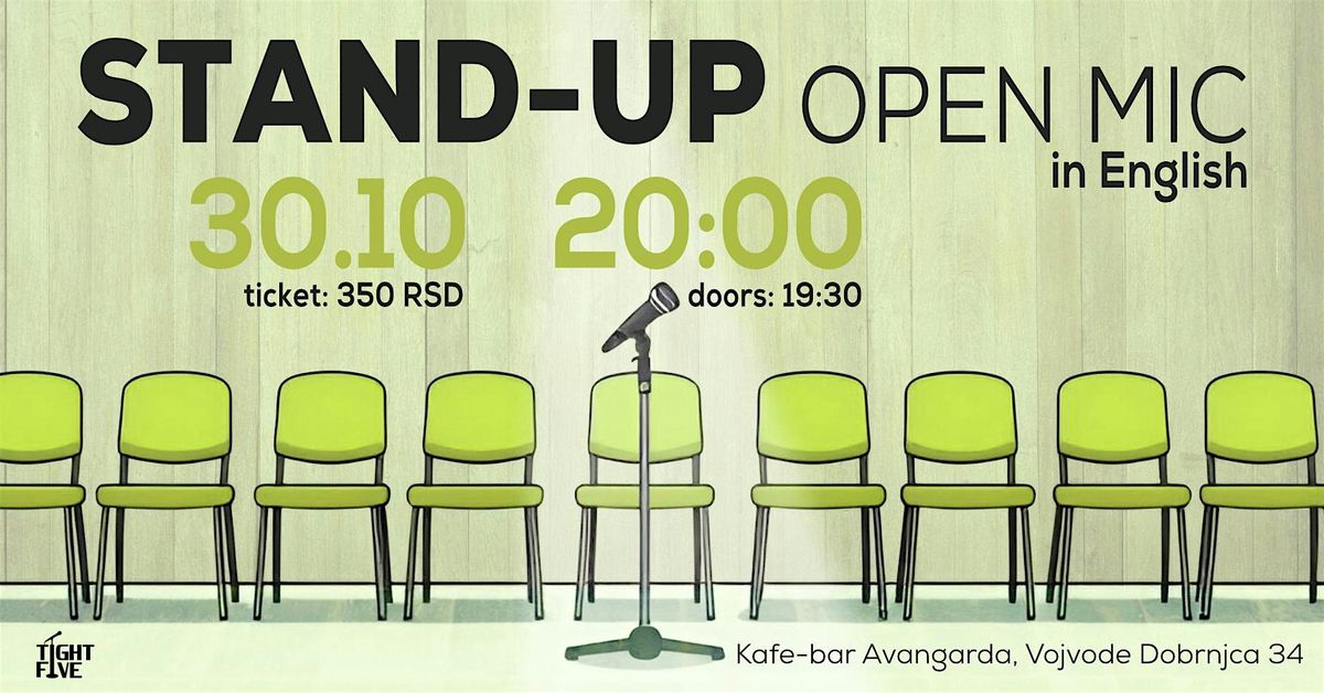Stand-up open mic, 30 October | Event in Beograd | AllEvents
