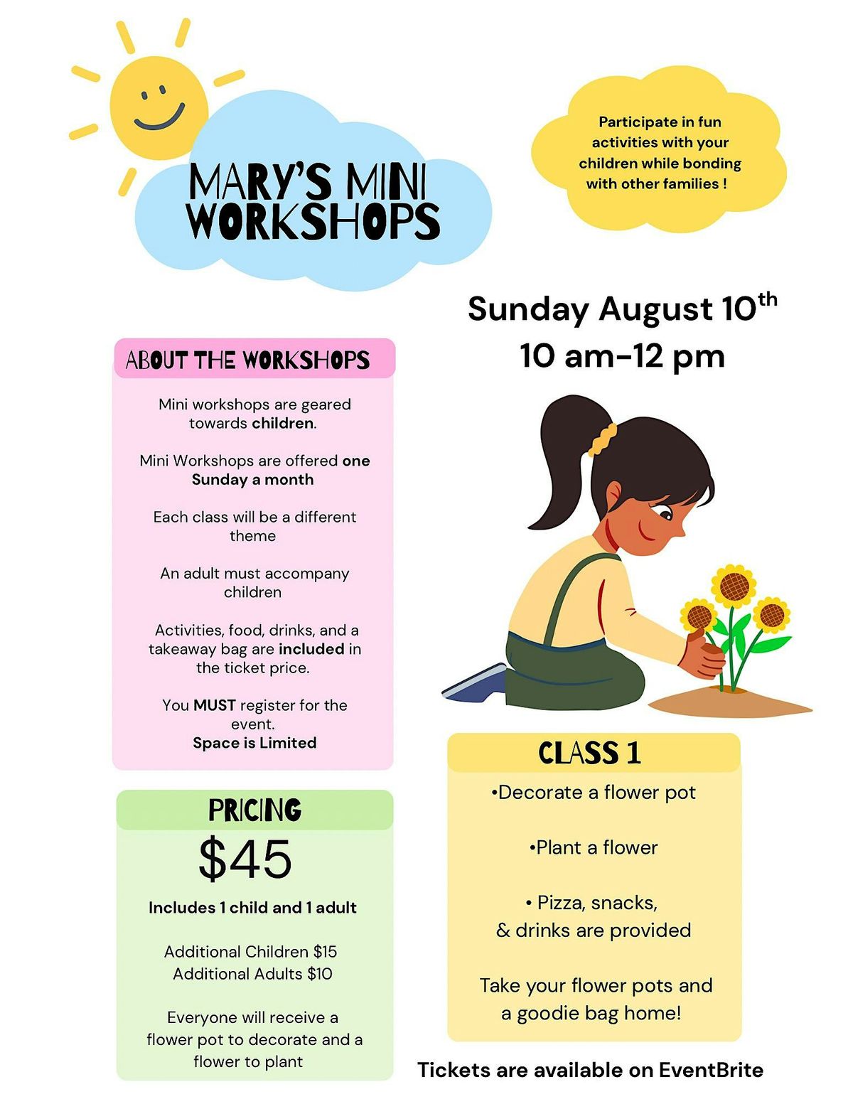 Mary’s Mini Workshop, 10 August | Event in Philadelphia | AllEvents