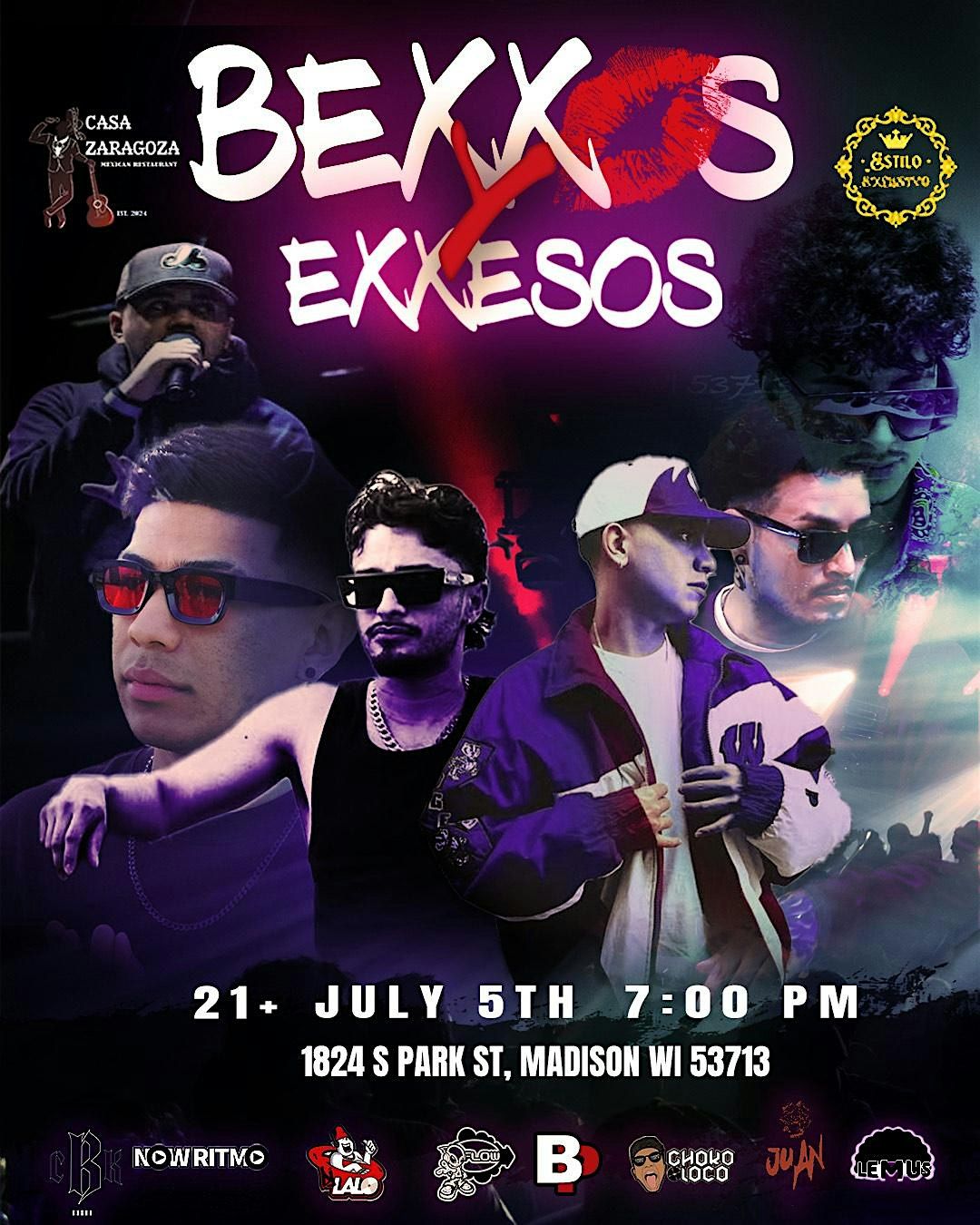 BEXXOS Y EXXESOS, 5 July | Event in Madison | AllEvents