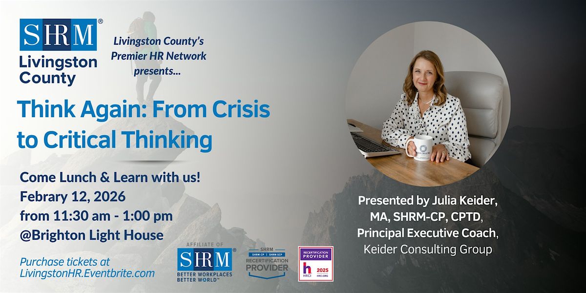 Think Again: From Crisis to Critical Thinking, 12 February | Event in Brighton | AllEvents