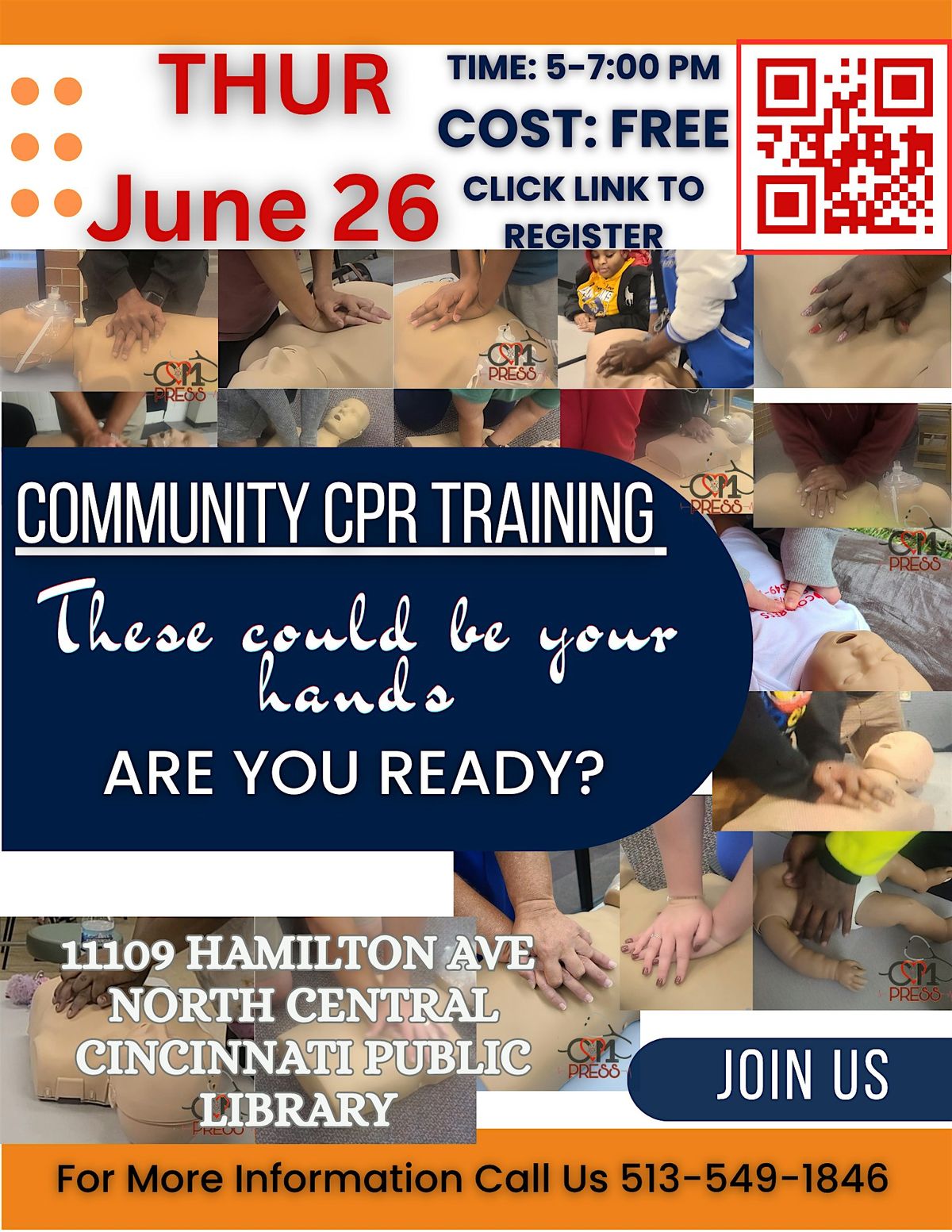 Compress CPR Community Training – Learn to Save a Life!, 26 June | Event in Cincinnati | AllEvents