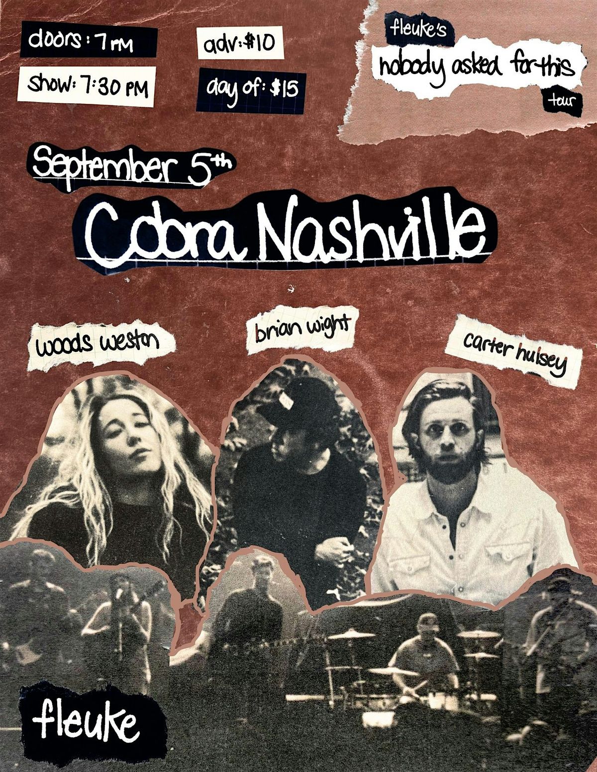 Venue: Fleuke | Carter Hulsey | Brian Wight | Woods Weston, 5 September | Event in Nashville | AllEvents