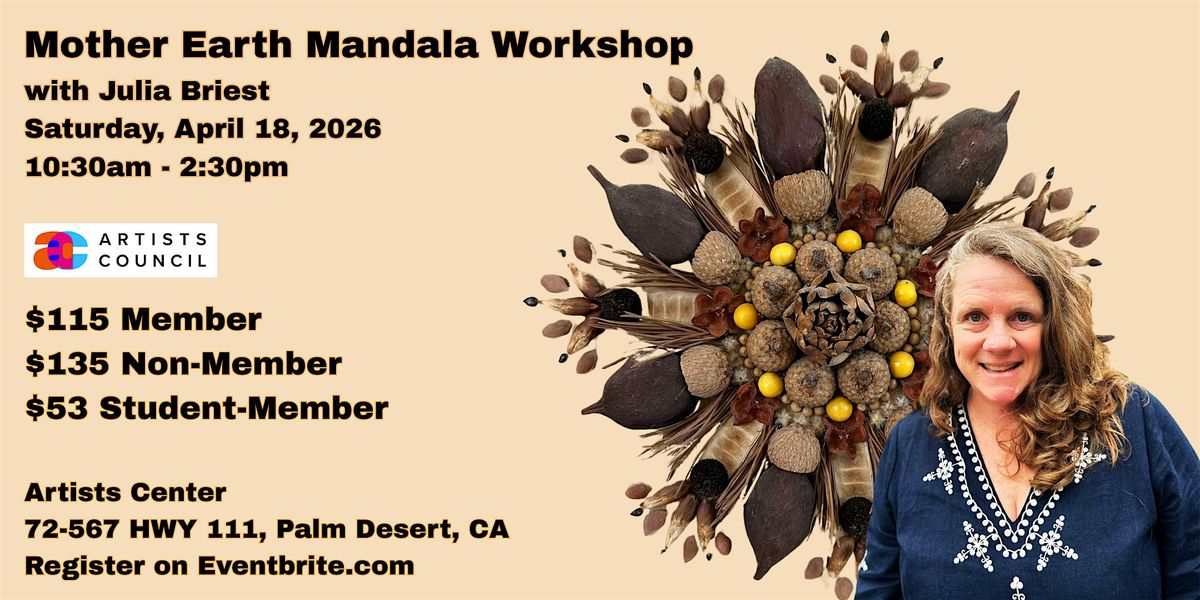 Mother Earth Mandala Workshop with Julia Briest, 18 April | Event in Palm Desert | AllEvents