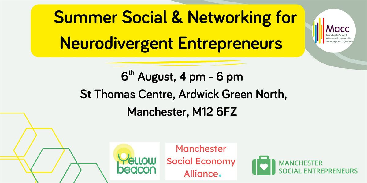 Summer Social & Networking for Neurodivergent Entrepreneurs, 6 August | Event in Manchester | AllEvents