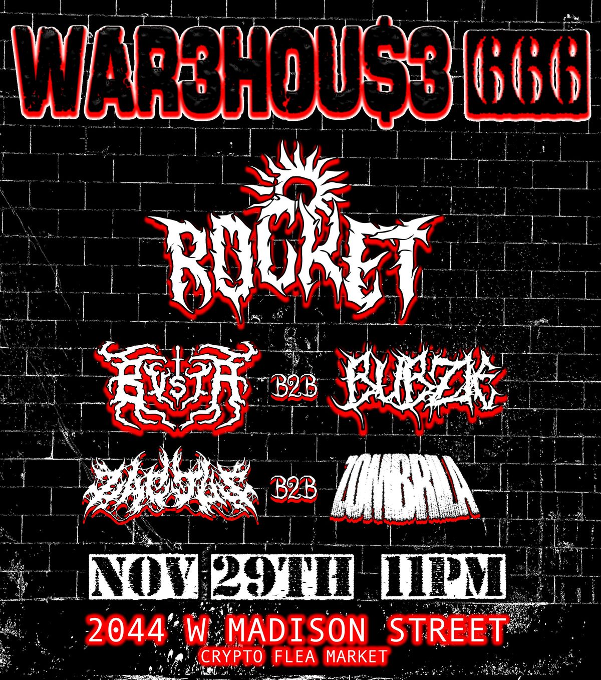 WAREHOUSE666, 2044 W Madison St, Philadelphia, 29 November to 30 November |  AllEvents