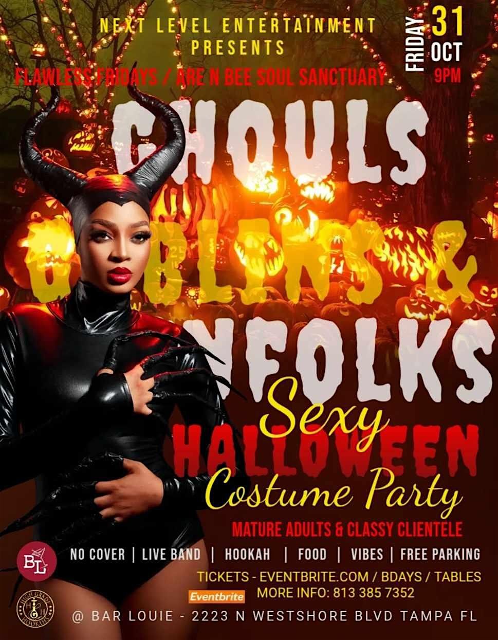 GHOULS, GOBLINS, & GROWNFOLKS VIP table only option HALLOWEEN PARTY, 31 October | Event in Tampa | AllEvents