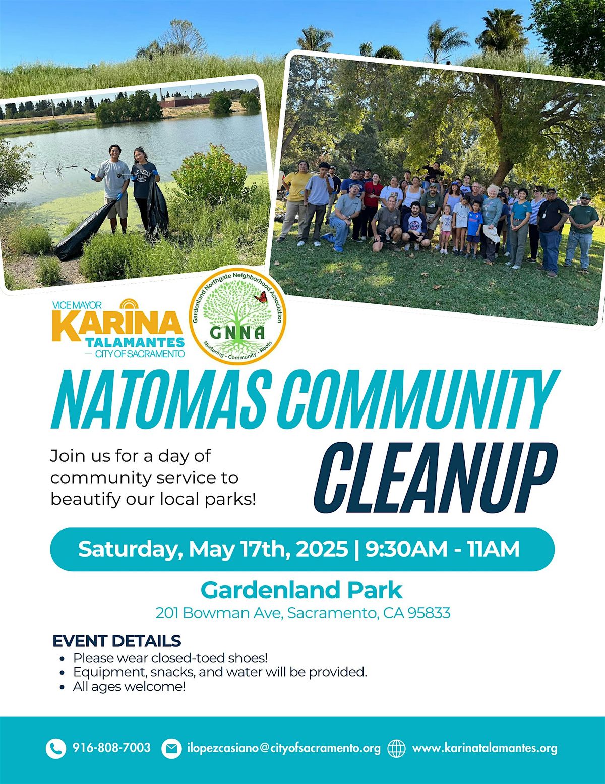 Natomas Community Cleanup Gardenland Park, 17 May | Event in Sacramento | AllEvents