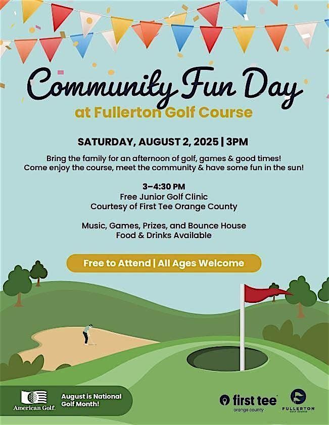 Fullerton Golf Course Community Event, 2 August | Event in Fullerton | AllEvents
