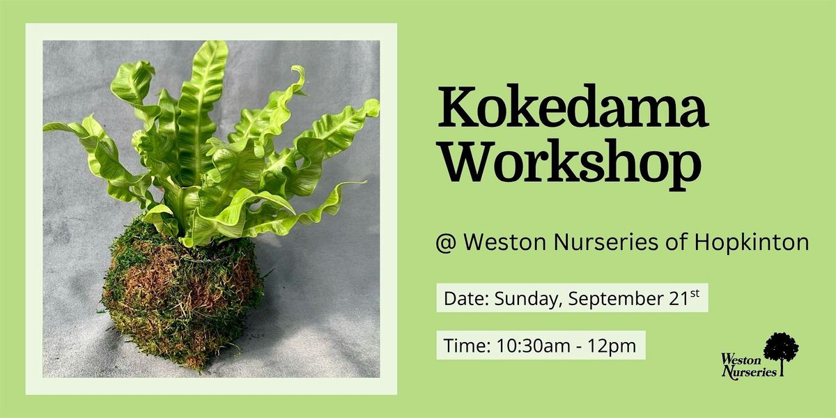 Kokedama Workshop, 21 September | Event in Hopkinton | AllEvents
