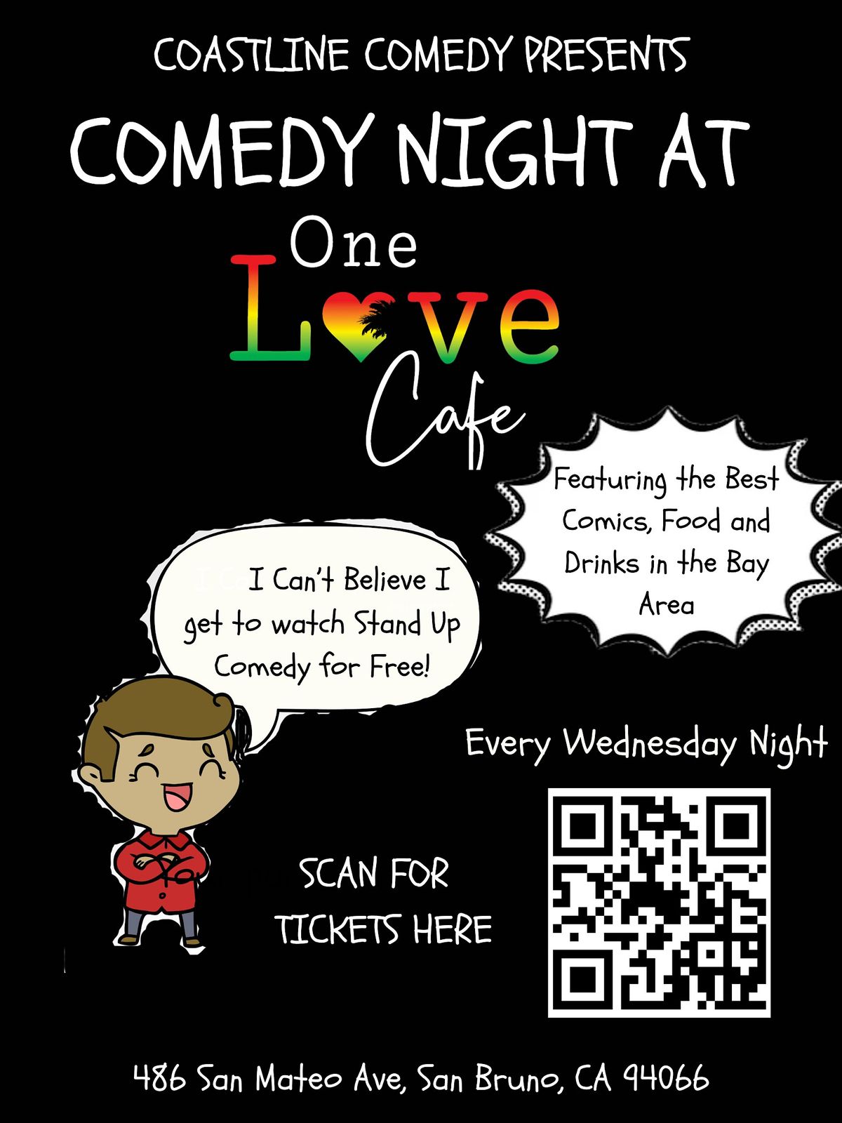 Comedy Night at One Love Cafe | Event in San Bruno | AllEvents