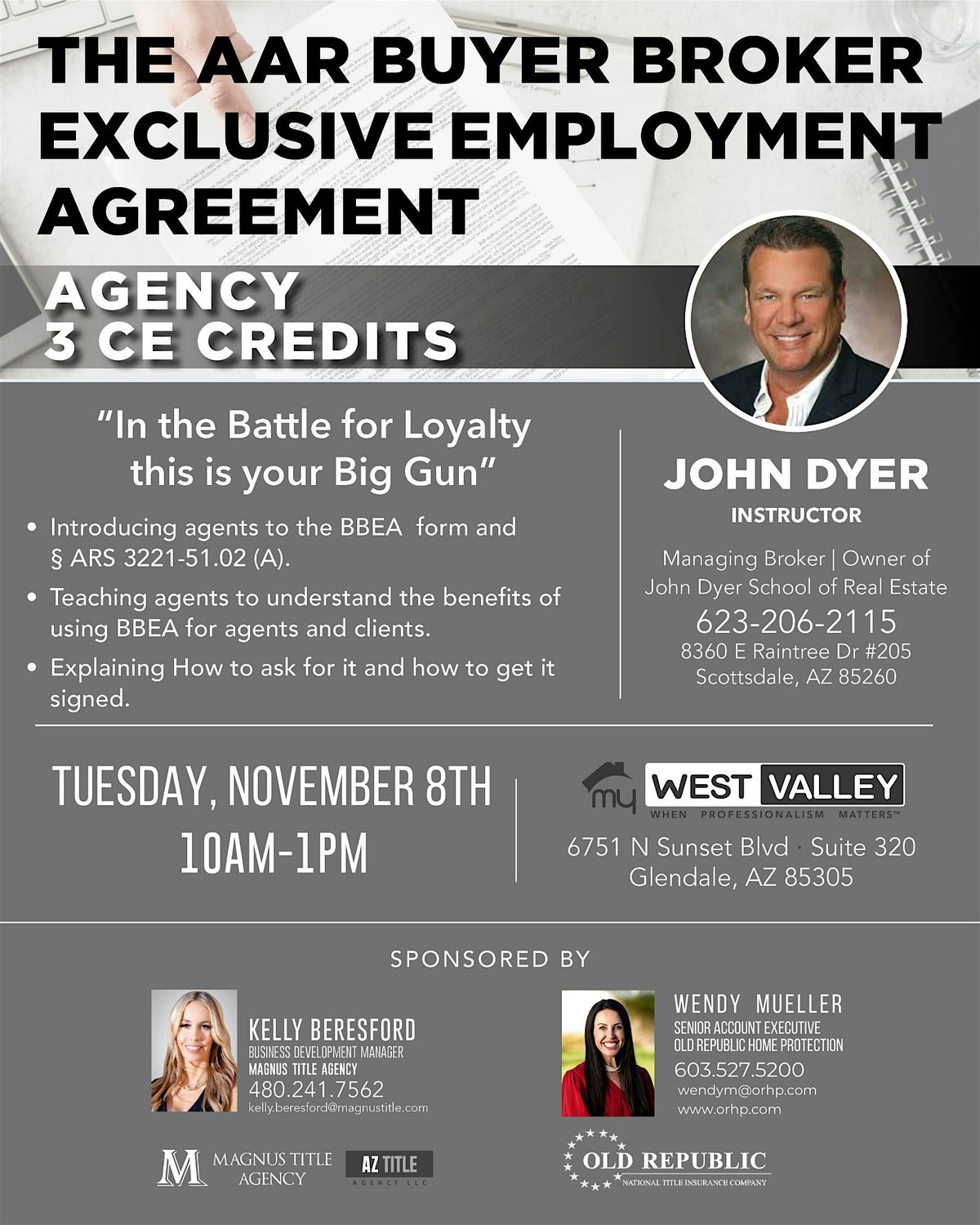 West Valley CE: The AAR Buyer Broker Exclusive Employment Agreement, 24 July | Event in Glendale | AllEvents