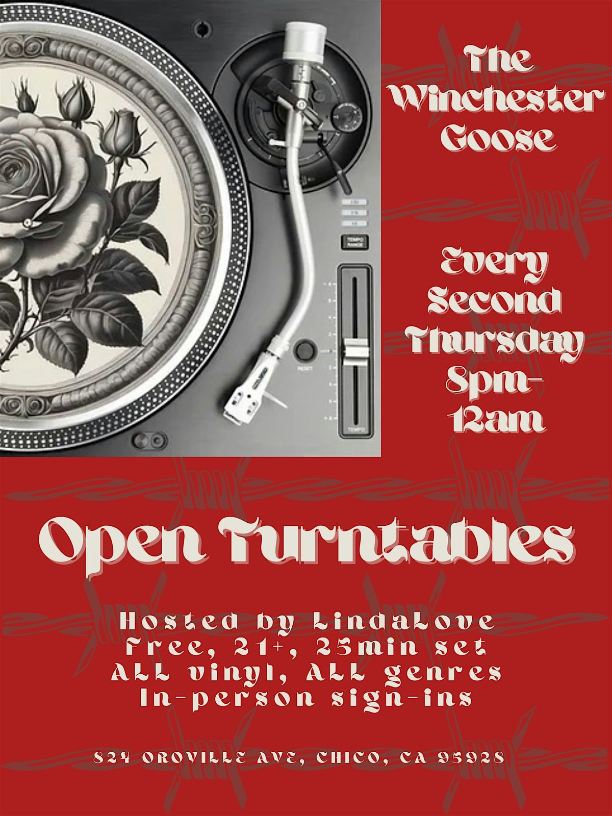 Open Turntables w DJ LindaLove | Event in Chico | AllEvents