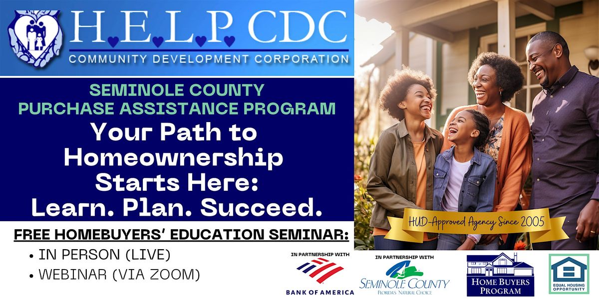 Your Guide to Seminole County's Purchase Assistance Program, 29 November | Event in Sanford | AllEvents
