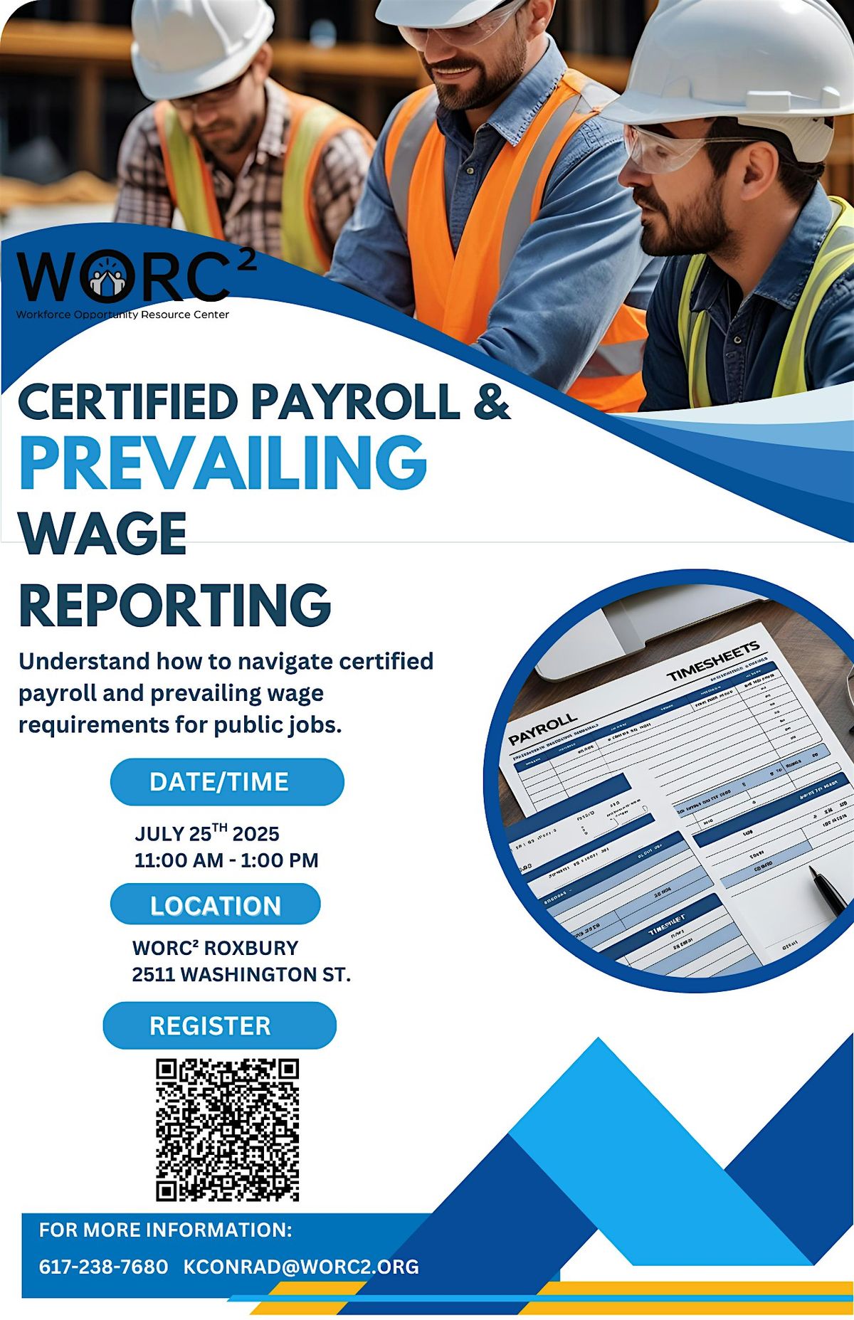 WORC² presents:  Certified Payroll & Wage Reporting, 25 July | Event in Boston | AllEvents