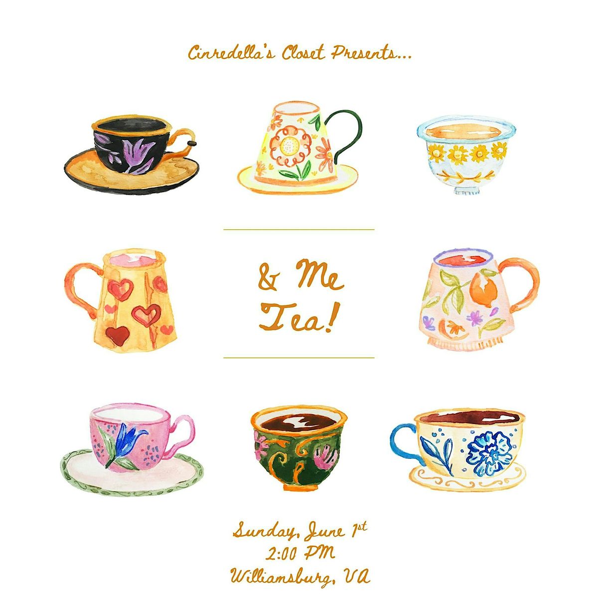 & Me Tea!, 1 June | Event in Williamsburg | AllEvents