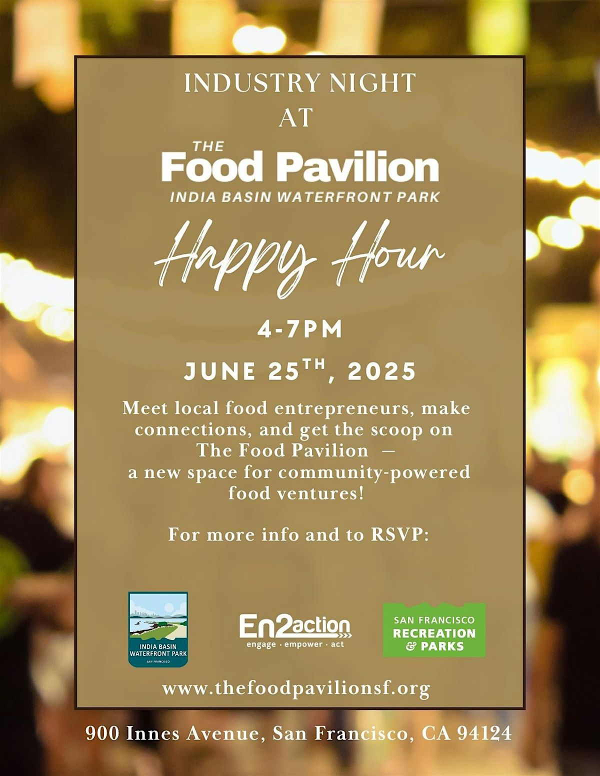 Industry Night at The Food Pavilion, 25 June | Event in San Francisco | AllEvents