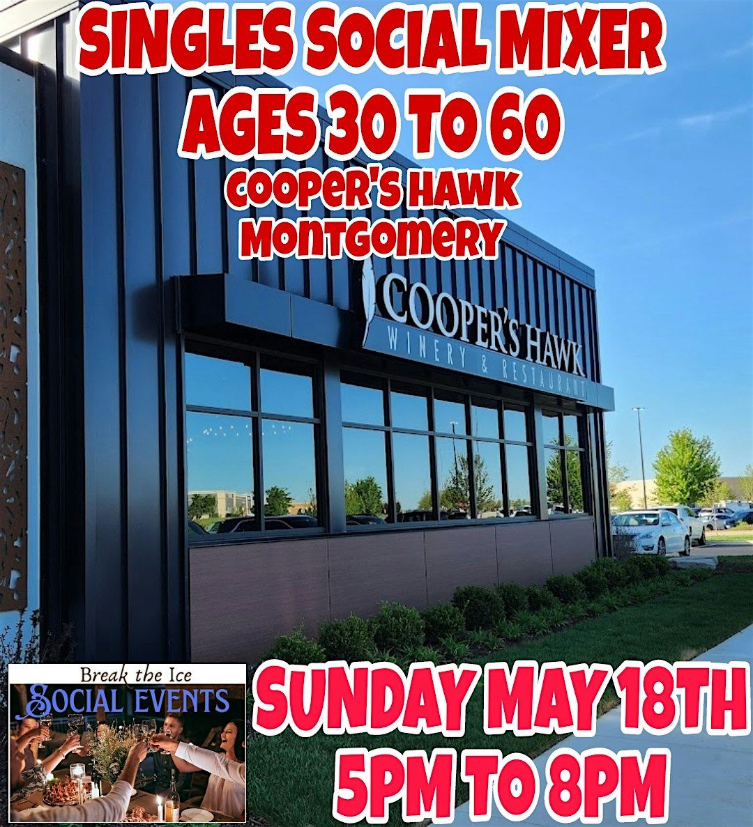 Singles Social Mixer Montgomery Cooper's Hawk | Event in Montgomery | AllEvents