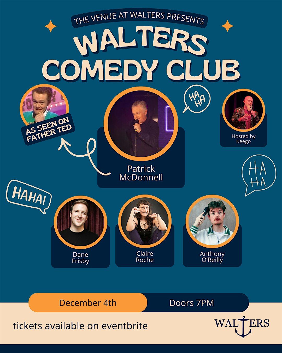 Walters Comedy Club presents PATRICK McDonnell and guests, 4 December | Event in Dublin | AllEvents