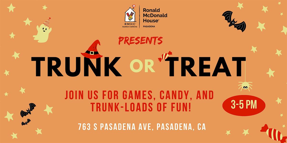 Ronald McDonald House Pasadena Trunk or Treat, 12 October | Event in Pasadena | AllEvents