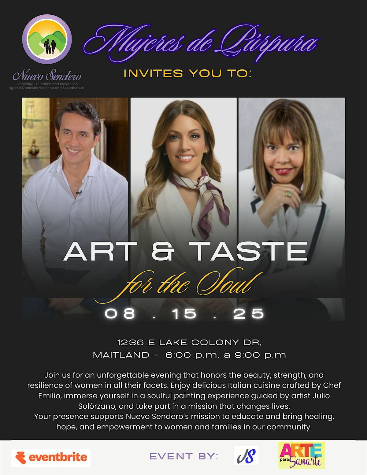 Art & Taste for the Soul with Mujeres de Púrpura & Nuevo Sendero, 15 August | Event in Maitland | AllEvents