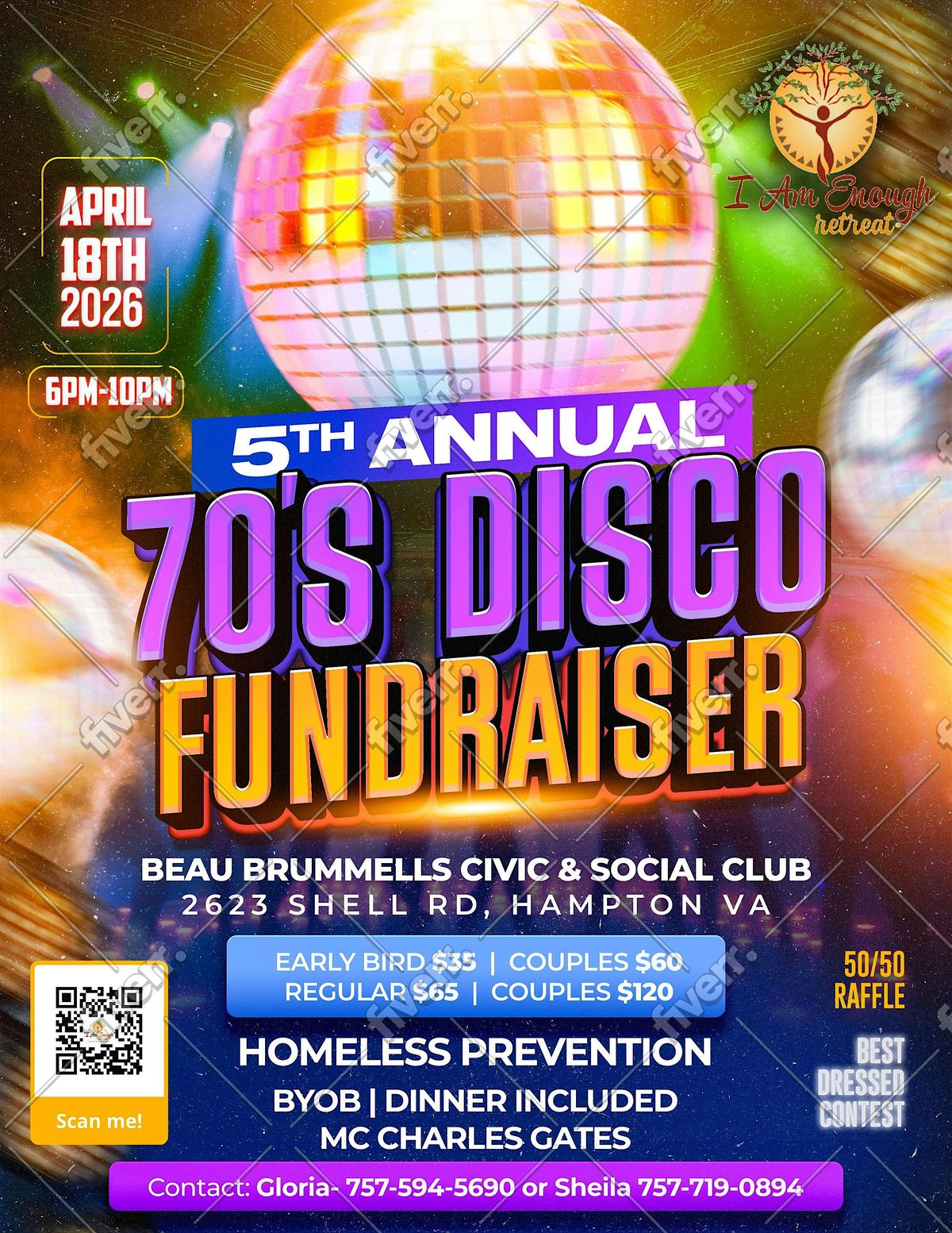 5th Annual 70's  Disco Fundraiser, 18 April | Event in Hampton | AllEvents