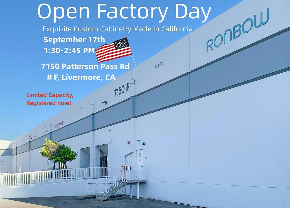 Ronbow Custom Cabinets Open Factory Day, 17 September | Event in Livermore | AllEvents
