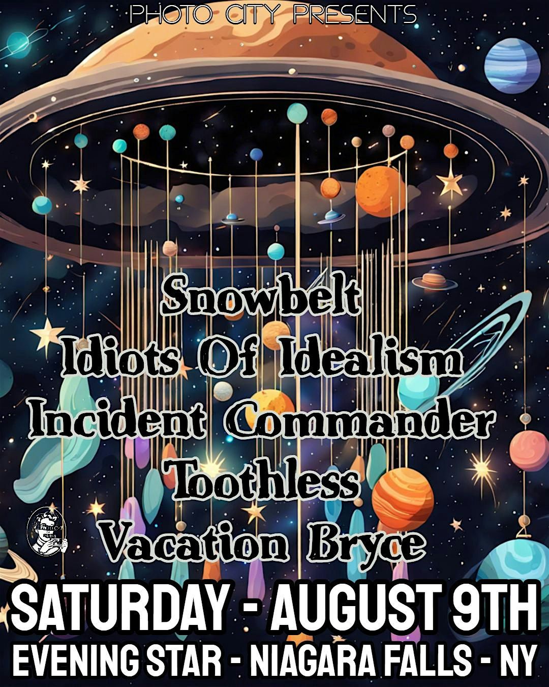 Snowbelt, Idiots Of Idealism, Incident Commander, Toothless, & more!, 9 August | Event in Niagara Falls