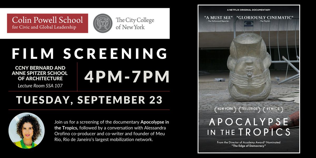 Apocalypse in the Tropics — Film Screening, 23 September | Event in New York | AllEvents