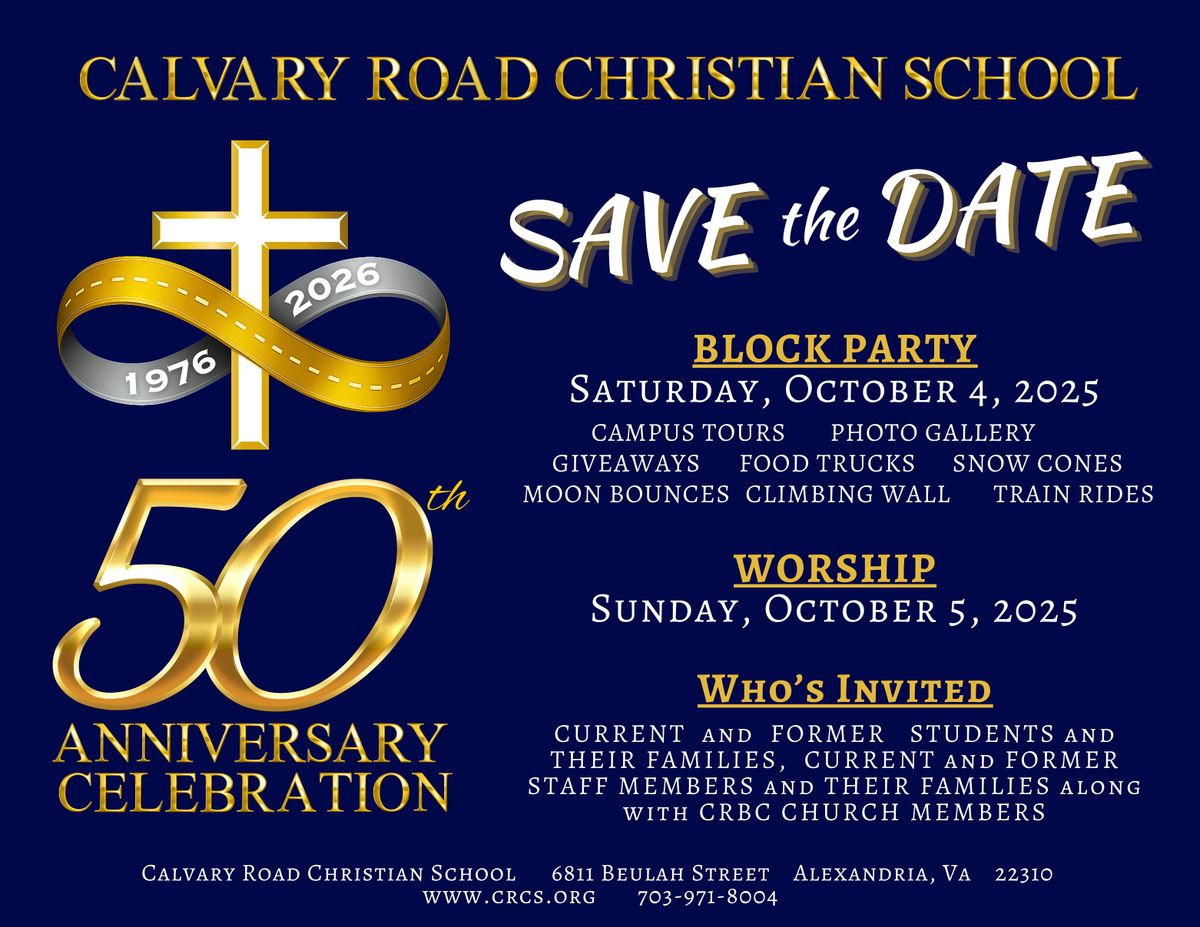 CRCS 50th Anniversary Block Party, 4 October | Event in Alexandria | AllEvents