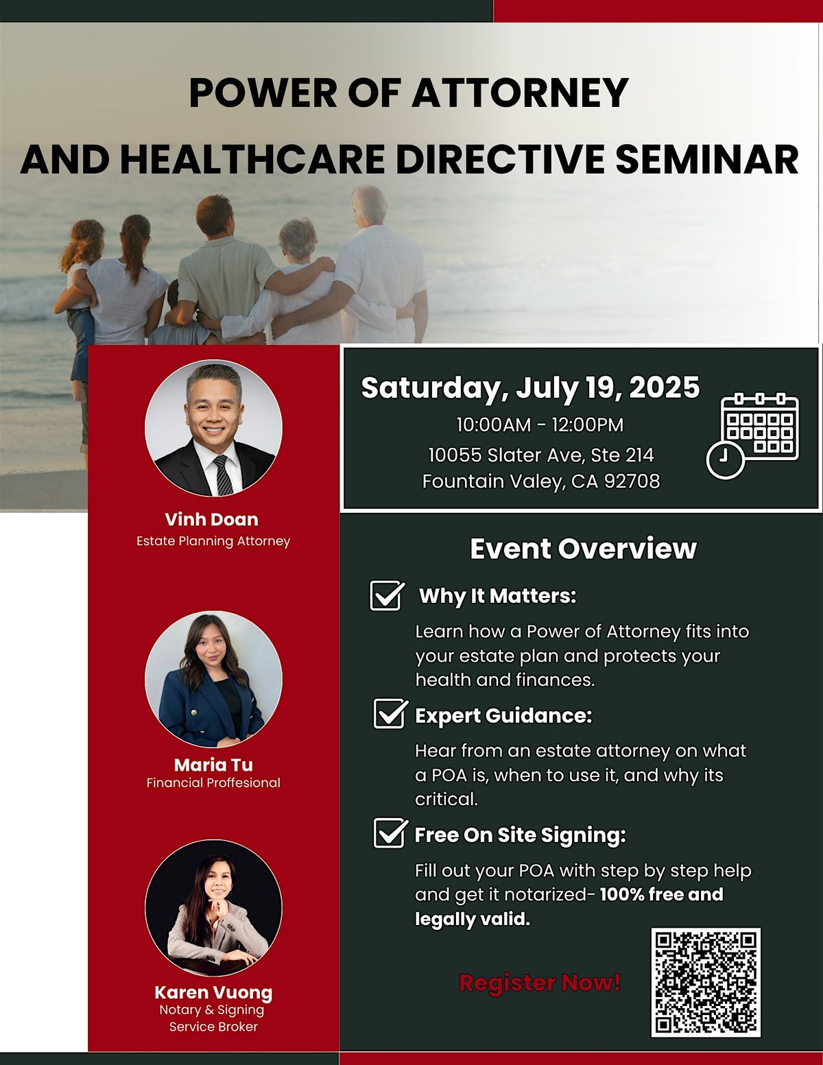 Power of Attorney and Healthcare Directive Seminar, 19 July | Event in Fountain Valley | AllEvents